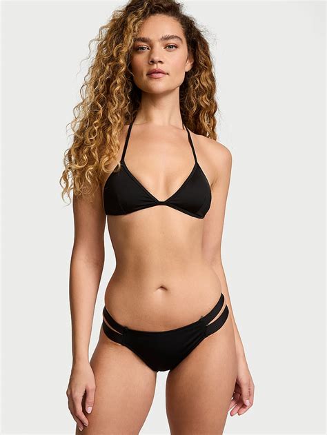 Buy Essential Triangle Bikini Top Pure Black Order Bikini Top Online Victoria S Secret Us