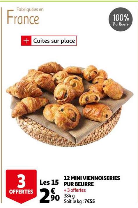 Offre 12 Mini Viennoiseries Pur Beurre Chez Auchan