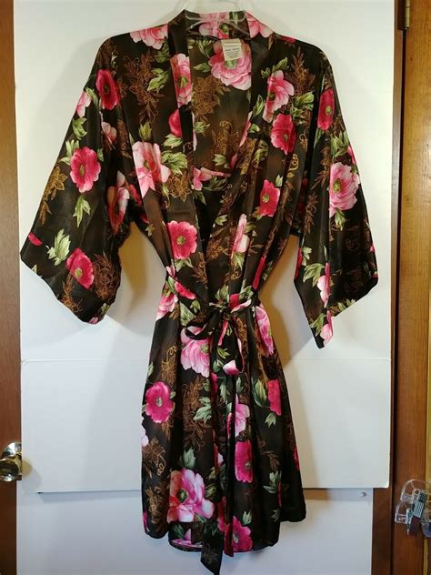 Sophia Lingerie Dressing Robe Gown Floral Size M Gem