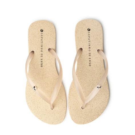 Rasteira Praia Nude Manteiga Glitter Ouro A Bege