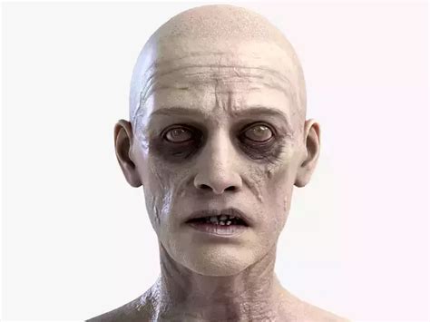 3D Model Zombie Naked VR AR Low Poly CGTrader