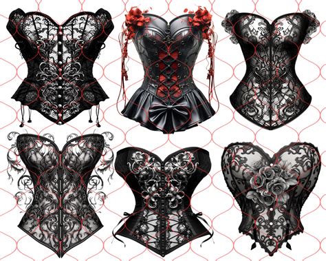 Black Corset PNG Lingerie Clipart Corset Clipart Underwear Clipart Lace Lingerie