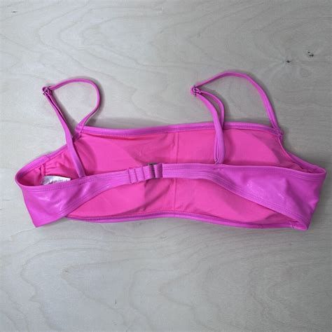 Xhilaration Bikini Top Pink Faux Shiny Leather Size Xl Juniors Ebay