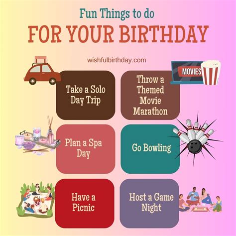 53 Fun Things to Do for Your Birthday (Unique and Fun) - Wishful Birthday