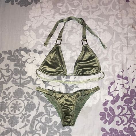 Black Cat Bikinis Swim Brazilian Satin Bikini Scrunch Butt Set Poshmark