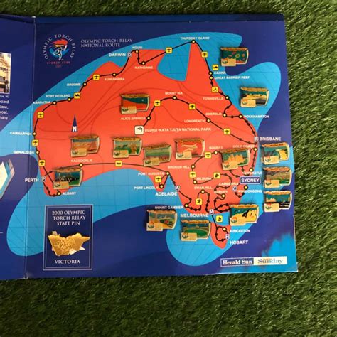 The 2000 Olympic Torch Relay Pin Album Herald Sun Complete S