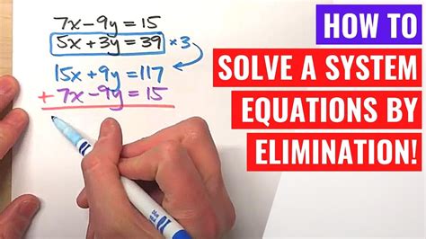 Solving Systems Of Equations With Elimination Multiplying First Youtube