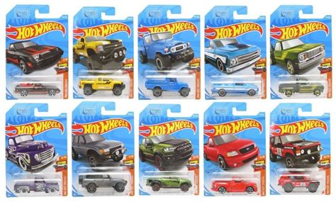 Série HW Hot Trucks Completa Main Line 2021 10 Miniaturas Hot Wheels Mattel Carrinho