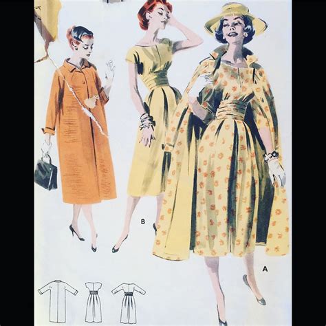 Vintage Coat Sewing Pattern Fitted Sheath Dress Pattern Winter Coat