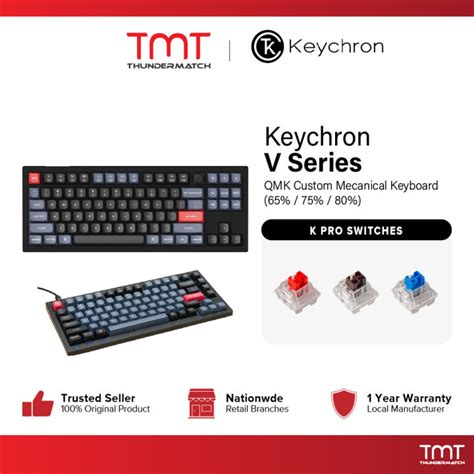 Keychron V V V Qmk Knob Custom Mechanical Keyboard K Pro Switches Hot Swappable Lazada