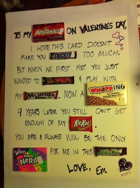 Valentines Day Candy Board Candy Board Valentines Diy Candy Cards