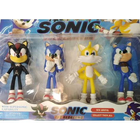 Комплект фигури Sonic, Соник и приятели, Многоцветен, 4 броя - eMAG.bg