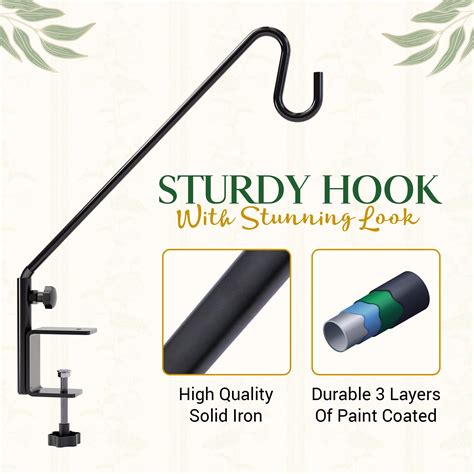 Snapklik.com : Idzo Deck Bird Feeder Hanger For Railing, 18inch Deck