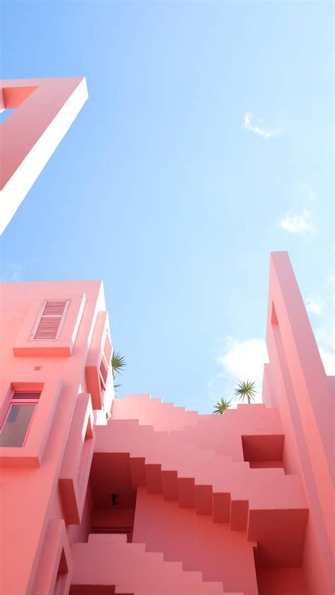 Download Light Pink Aesthetic Architecture Wallpaper | Wallpapers.com