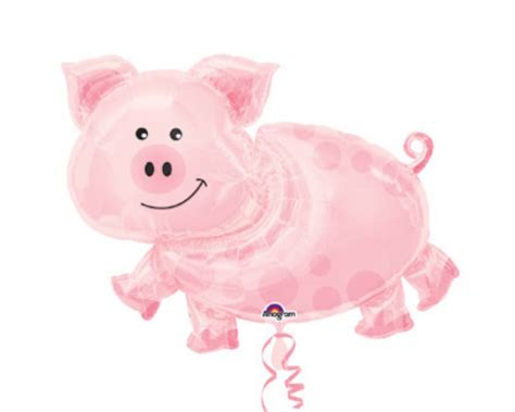 Pig Balloon Jumbo Mylar Shaped Pink Pig Balloon Etsy