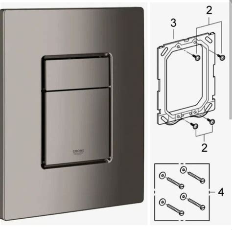 Кнопка смыва инсталляции Grohe 38732ALO (оружейная сталь) купить на ...