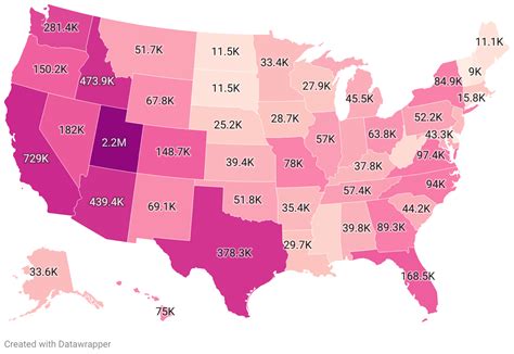 Mormon Population By State 2024