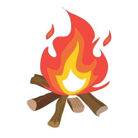 campfire vector illustration  fire cartoon vector fire