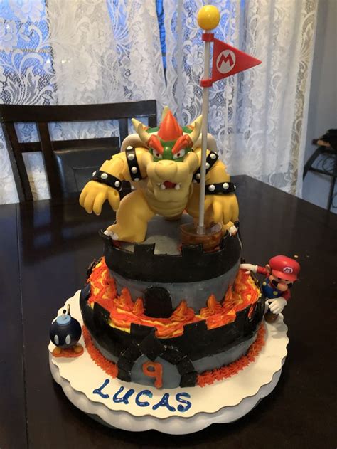 Bowser Cake Mario Birthday Cake Super Mario Cake Mario Cake