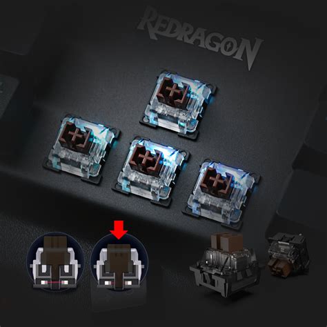 Redragon K580-PRO RGB Backlit Mechanical Gaming Keyboard (Optical Brown ...