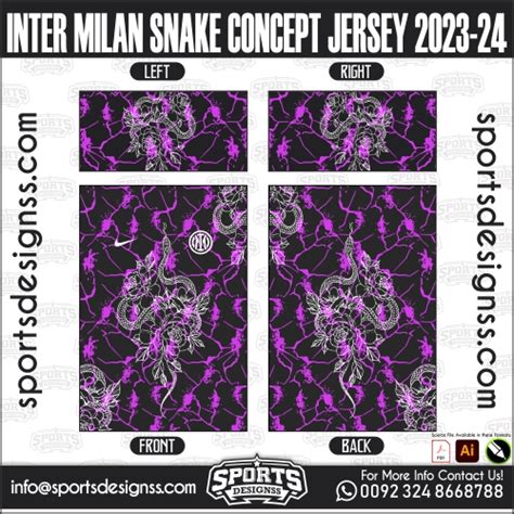INTER MILAN SNAKE CONCEPT JERSEY 2023-24 - Sports Designss