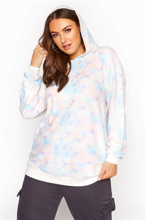White Pastel Tie Dye Hoodie Yours Clothing