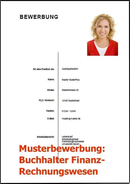 bewerbung buchhalter finanz rechnungswesen bewerbung