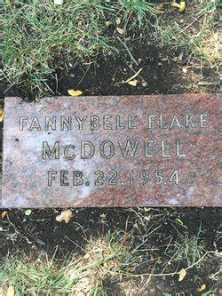 Fannybell Flake McDowell 1900 1954 Mémorial Find a Grave