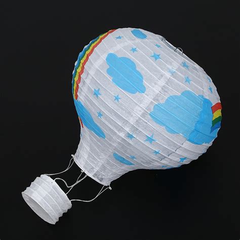 Inch Hot Air Balloon Paper Lantern Lampshade Ceiling Light Wedding Party Decor White Rainbow