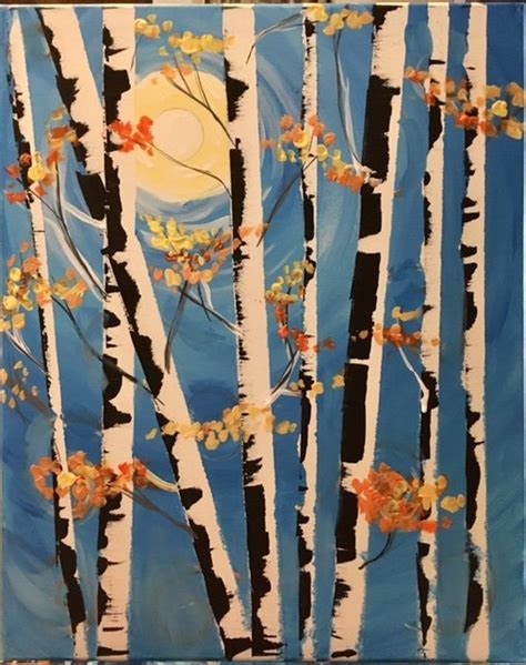 How To Paint Birch Trees Step By Step Painting Tutorial