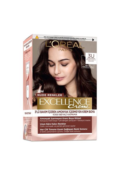 L Oreal Paris Loréal Paris Excellence Creme Nude Renkler Saç Boyası u Nude Koyu Kahve