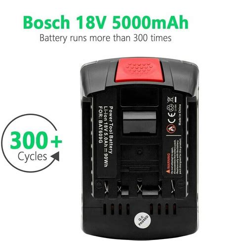 BAT609 For BOSCH 18V CORE 18 Volt 5.0 Ah High Performance Battery ...