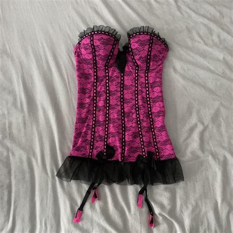 Over Bust Lingerie Corset With Suspender Holders Depop