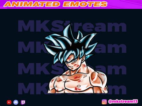 Twitch Animated Dragon Ball Son Goku Ultra Instinct By Mkstream On Dribbble