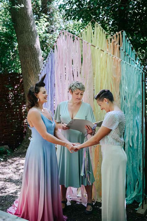 Pastel Rainbow Wedding Dress