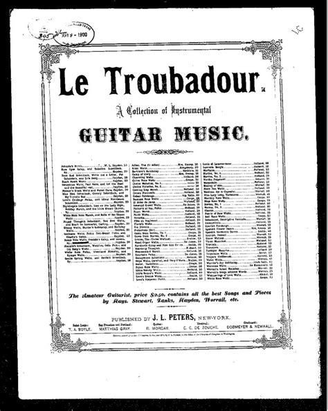 Hayden. Winslow Lewis - Selections from Le Troubador 14. Ocean Tide ...