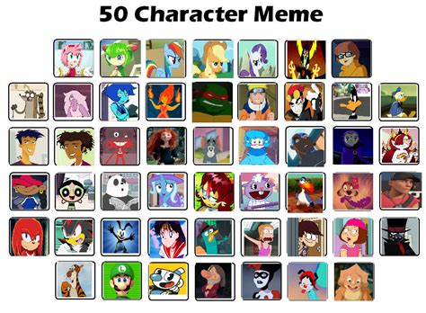 Favorite 50 Character Meme By Cmara On Deviantart