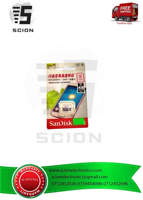 Sandisk Ultra 8GB SD Card – Class 10 – Scion Electronics