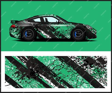 Premium Vector A Green And Black Car With A Black Stripe That Says Bmw