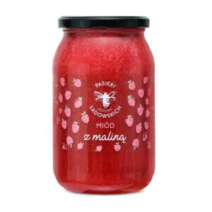 Pasieki Sadowskich Miód z maliną 430g Dunia Organic