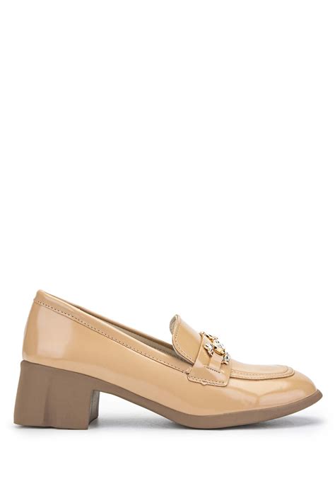 Tamer Tanca Kadın Vegan Nude Açma Loafer Ayakkabı
