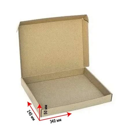 ᐉ Картонна коробка 1 кг, довжина 340 мм, ширина 240 мм, висота 50 мм ...