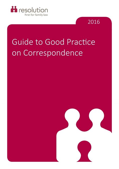 Guide to Good Practice on Correspondence