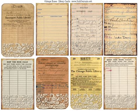 Library Cards Printable