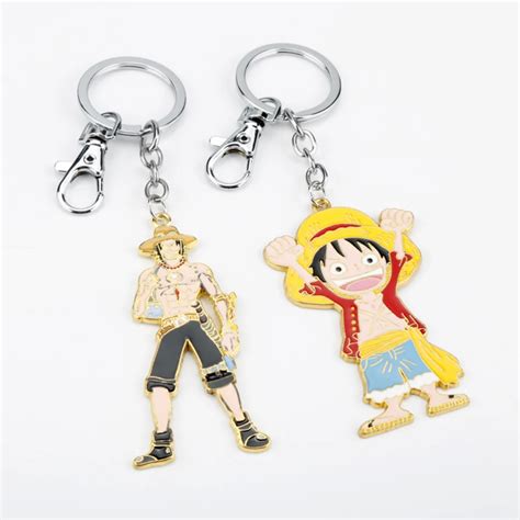 One Piece Key Chain Ace Brother Straw Hat Luffy брелок Key Ring 1pc