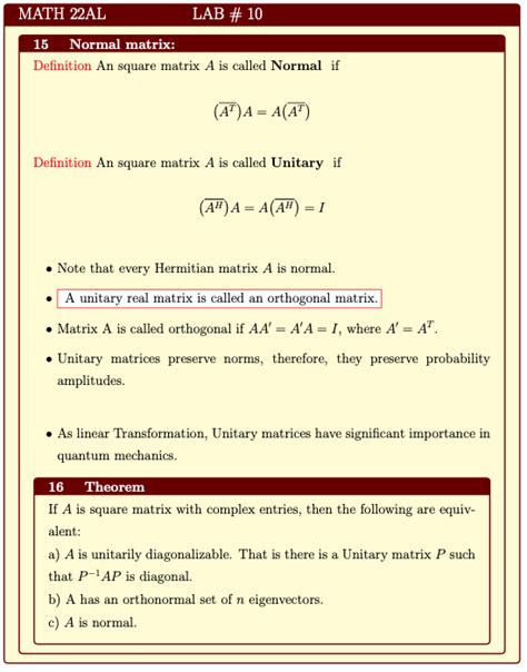 Normal Matrix