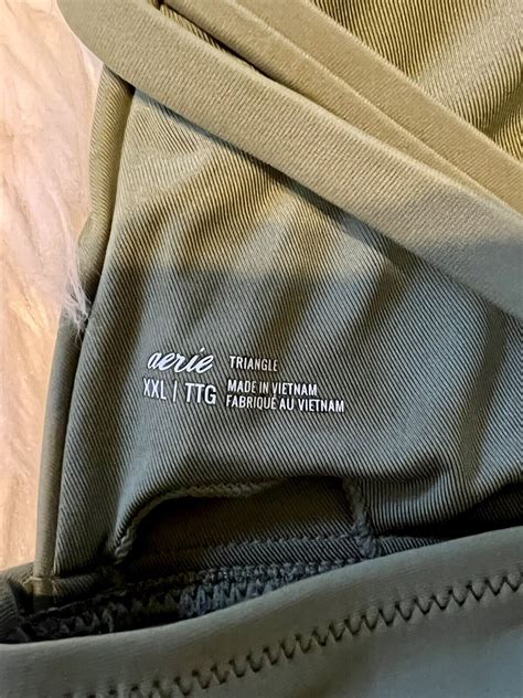Aerie Triangle Bikini Top Bralette Olive Green XL R Gem