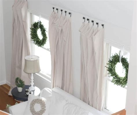 Diy Drop Cloth Curtains With A Twist No Rods No Sewing Required