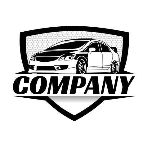 Car Logo Design With Concept Sports Vehicle Icon Silhouette