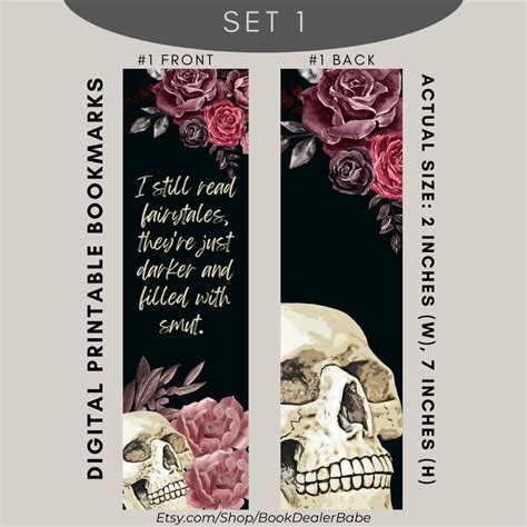 Printable Bookmarks Smut Bookmarks Dark Romance Bookmarks Book Lover